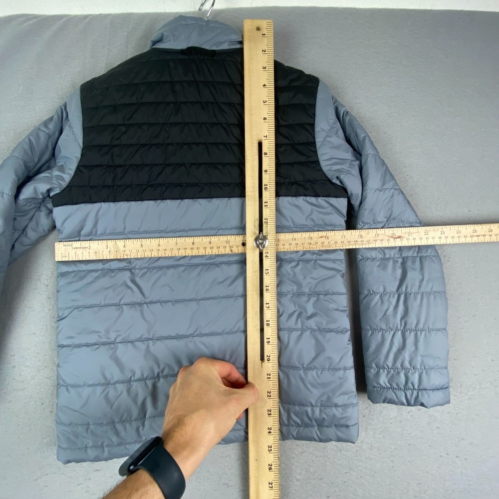 The North Face boys jacket M 10 12 Puffer Sherpa Boy Quilted gray black pockets - Picture 10 of 13